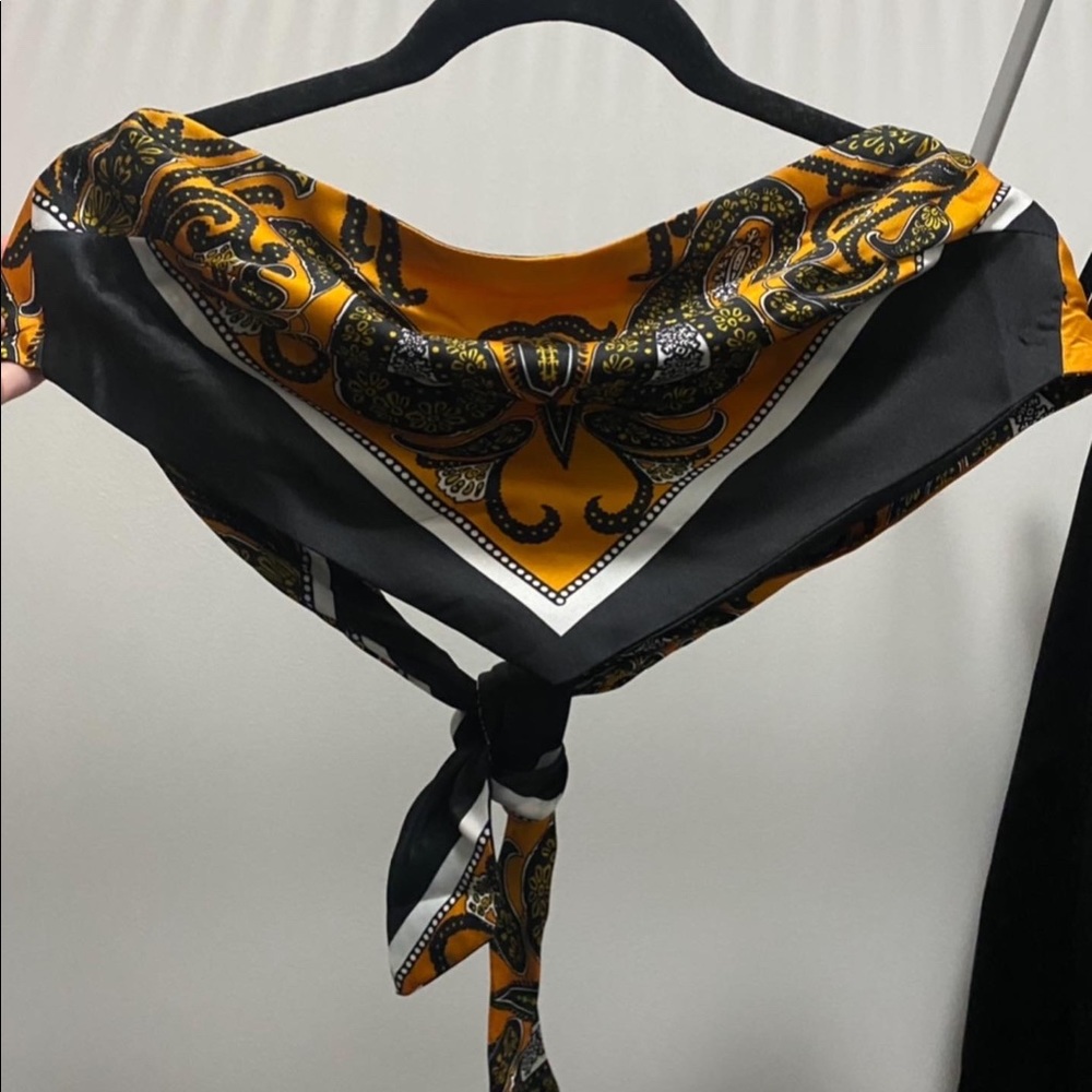Mustard Paisley Bandanna Top